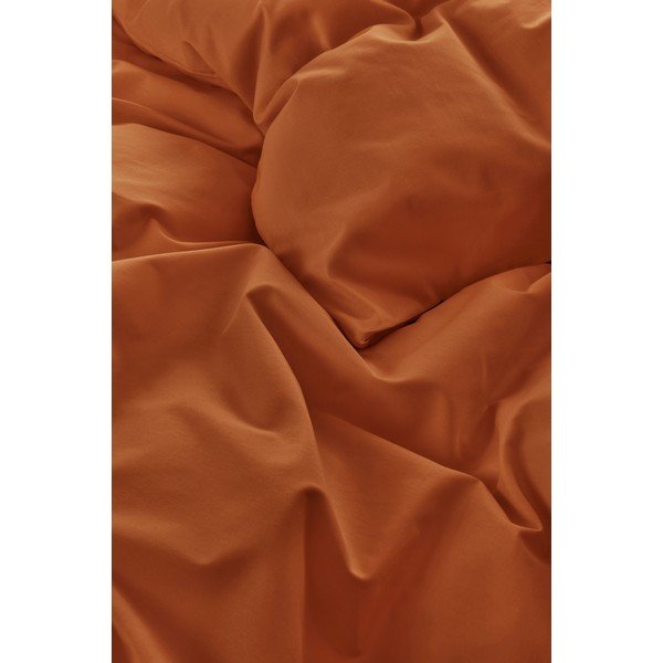 Povlečení na jednolůžko z bio bavlny v terakotové barvě 140x200 cm Zack – Jotex-image-2