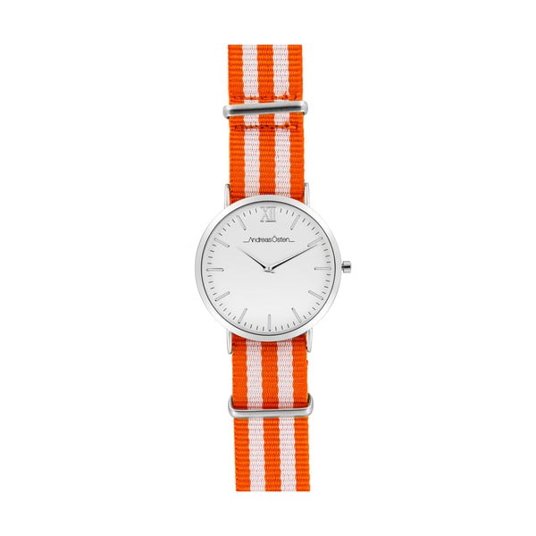 Dámské hodinky s oranžovobílým páskem Andreas Östen Fenna