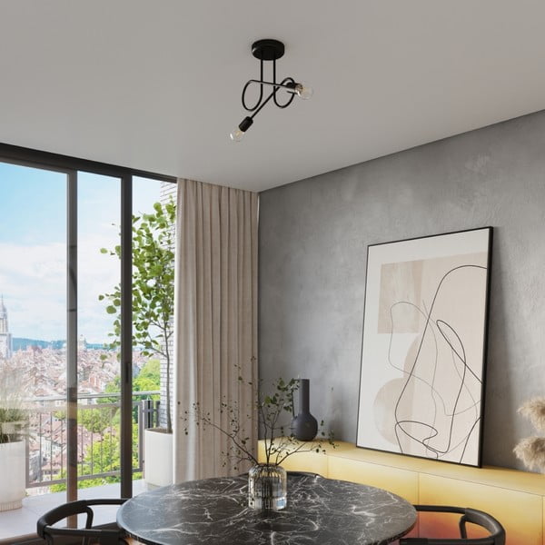 Černé stropní svítidlo 18x57 cm Opulent – Sollux-image-4