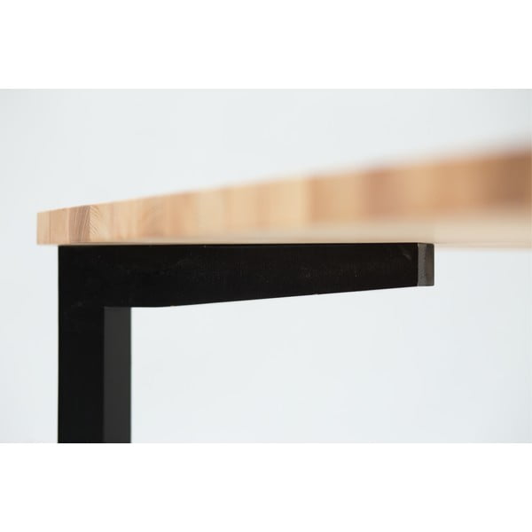 Černý jídelní stůl se zaoblenými nohami Ragaba TRIVENTI, 120 x 80 cm-image-3