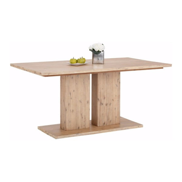 Hnědý jídelní stůl z masivního akáciového dřeva Støraa Yen, 90 x 160 cm