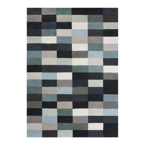 Vlněný koberec Linie Design Romina Aqua, 140x200 cm