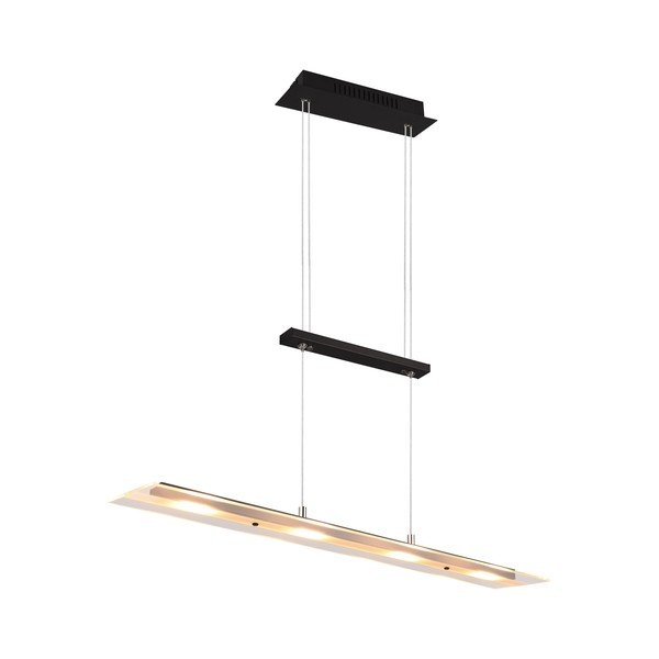 Černé LED závěsné svítidlo se skleněným stínidlem Milos – Trio-image-3