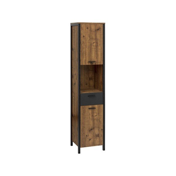 Tmavě hnědá koupelnová skříňka Støraa Werra, 38 x 175 cm-image-1