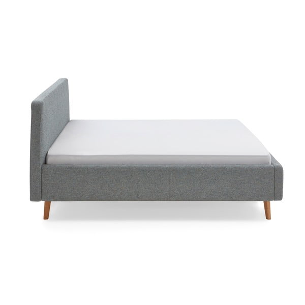 Tmavě šedá čalouněná dvoulůžková postel s úložným prostorem s roštem 180x200 cm Mattis – Meise Möbel-image-4