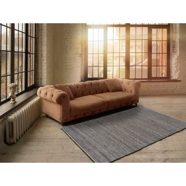 Hnědý koberec z recyklovaného plastu Universal Cinder, 140 x 200 cm-image-1