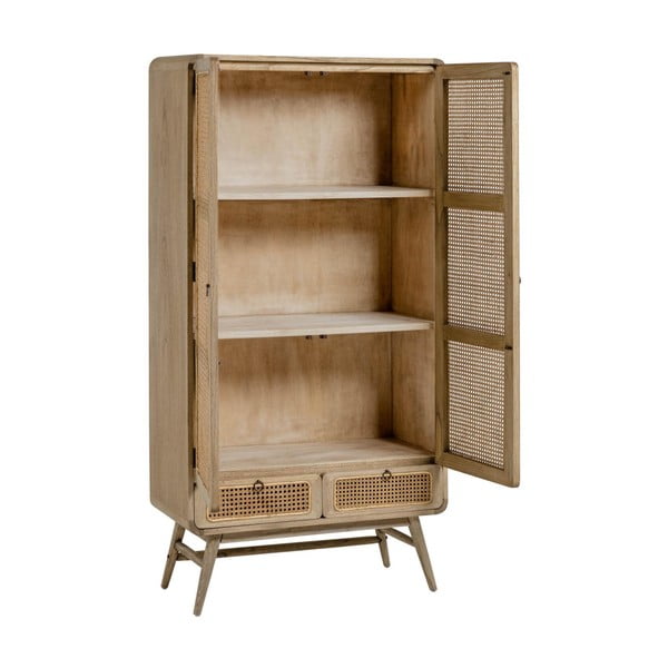 Šatní skříň z masivu mindi v přírodní barvě 90x175 cm Nalu – Kave Home-image-4