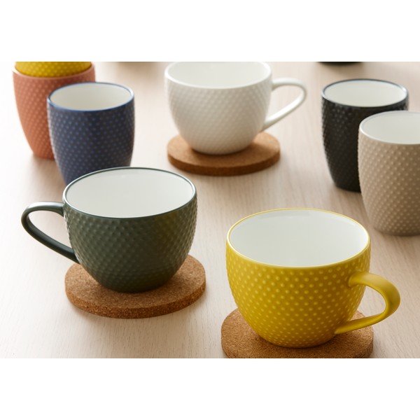Zelený porcelánový hrnek s podšálkem 350 ml Abode - Ladelle-image-1