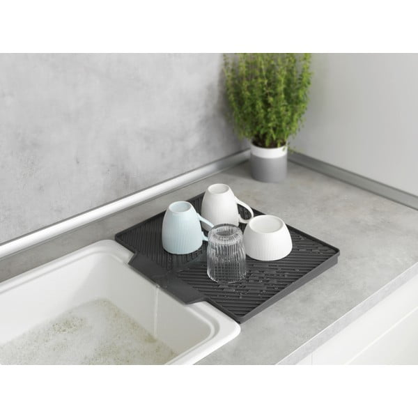 Tmavě šedý odkapávač Wenko Neli, 34 x 40 cm-image-1