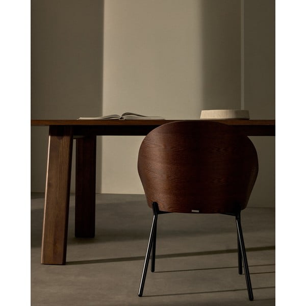 Hnědá jídelní židle Eamy – Kave Home-image-2