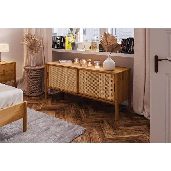 TV stolek z dubového dřeva 142x64 cm Pola - The Beds-image-4