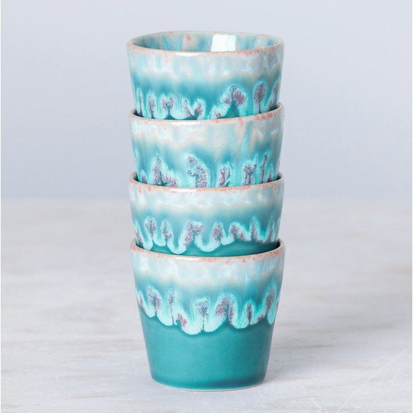 Bílo-tyrkysový kameninový hrnek na espresso Costa Nova, 210 ml-image-1