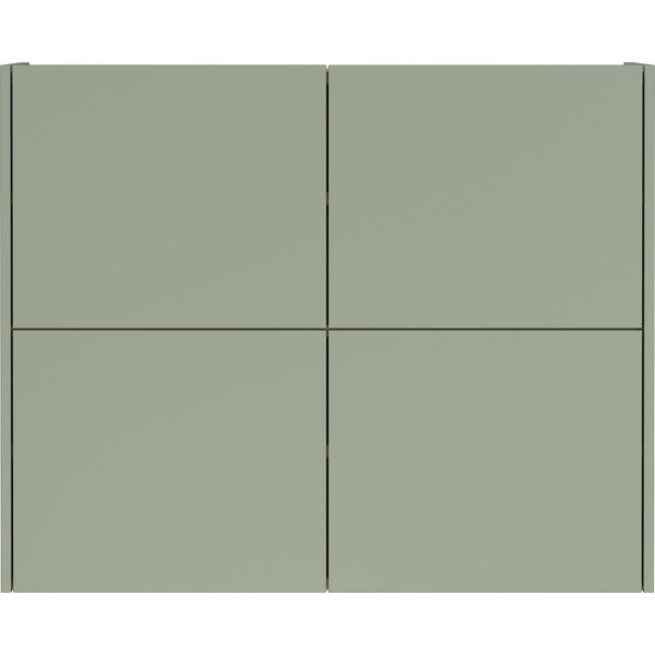 Šedozelená matná závěsná skříňka 97x79x27 cm Binetto – Germania-image-2