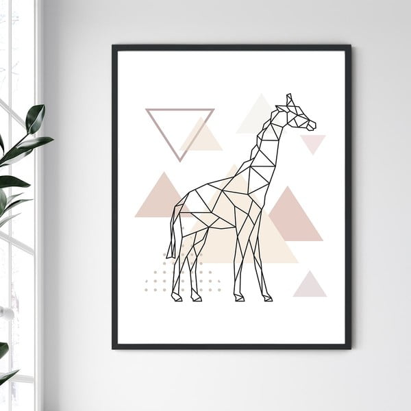 Nástěnný obraz v rámu North Carolina Frame Giraffe II, 30 x 40 cm