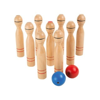 Dětský set kuželek ze dřeva Legler Skittles