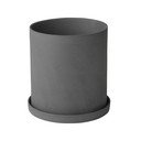 Tmavě šedý porcelánový květináč Blomus Nona