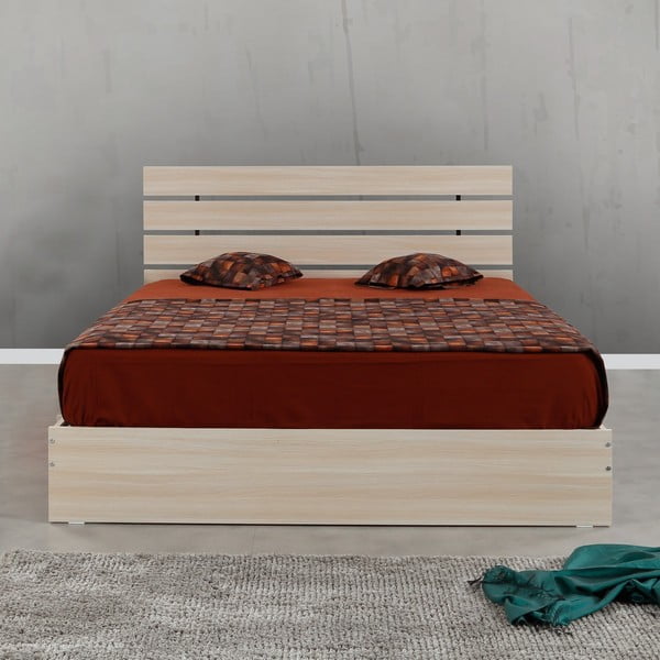 Dvoulůžková postel v přírodní barvě 160x200 cm Fuga – Kalune Design-image-3