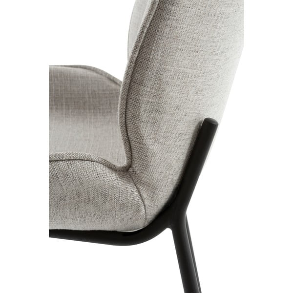 Šedá jídelní židle s kovovým podnožím Canett Hella-image-1