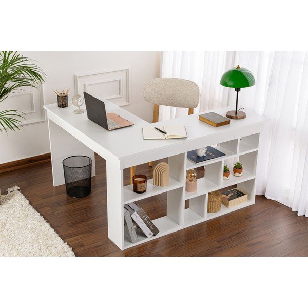 Matný rohový pracovní stůl 120x130 cm Vesper – Kalune Design-image-1