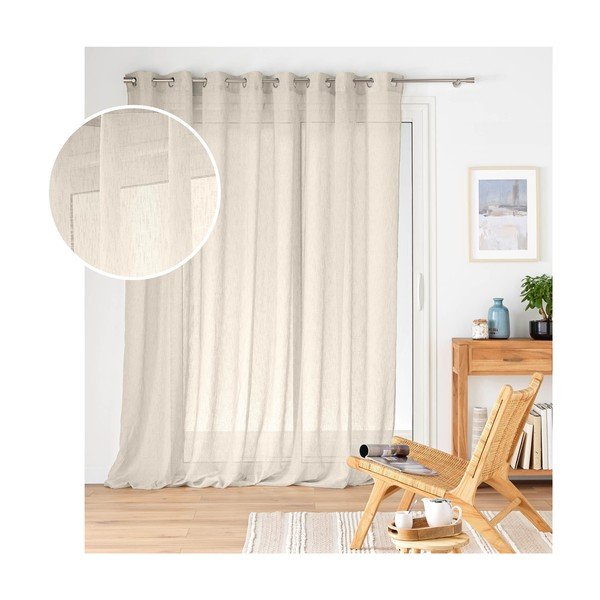 Záclona v přírodní barvě 300x240 cm Carlin – douceur d'intérieur-image-3