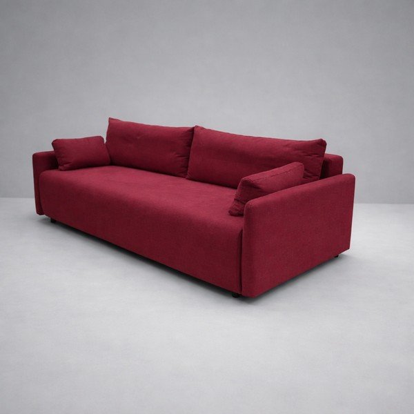 Vínová rozkládací/s úložným prostorem pohovka 211 cm Marcel - II. jakost – Bobochic Paris-image-3