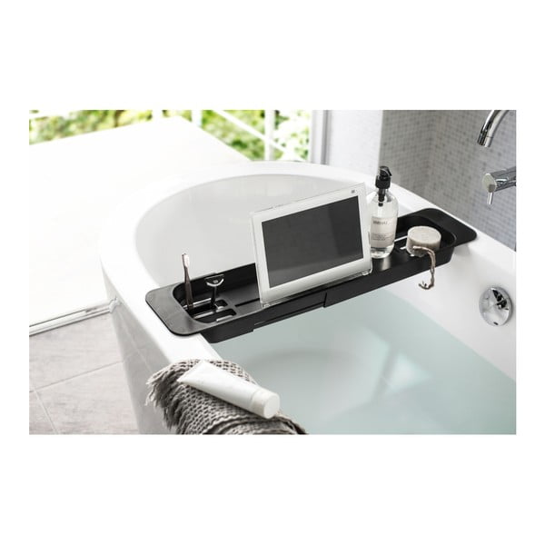 Černá nastavitelná police na vanu YAMAZAKI Tower-image-2