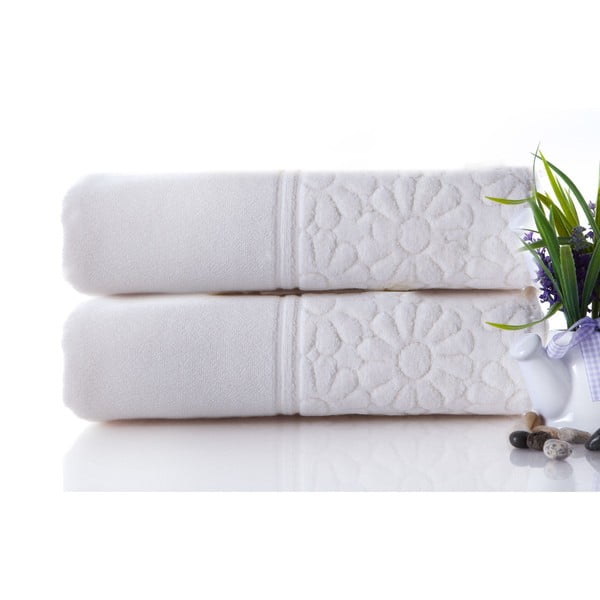 Set dvou ručníků Samba Ecru, 50x90 cm