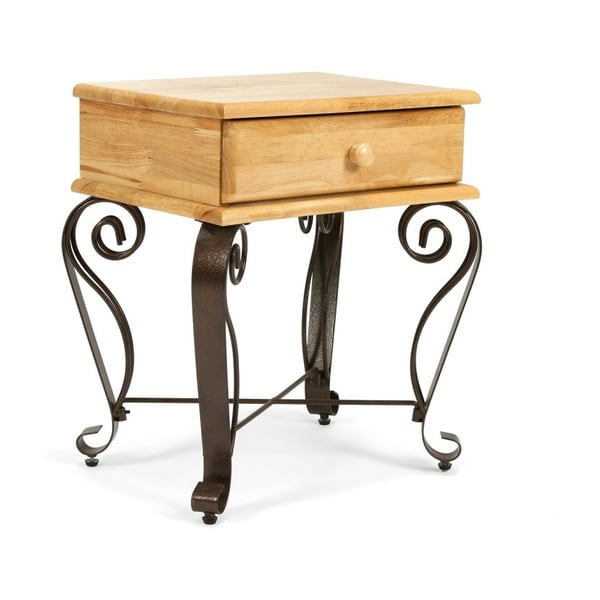 Noční stolek z kaučukovníkového dřeva SOB Constantin