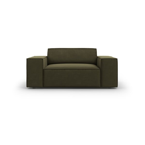 Zelené sametové křeslo Jodie – Micadoni Home-image-3