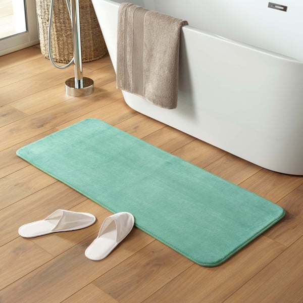 Tyrkysová koupelnová předložka 50x120 cm Vitamine – douceur d'intérieur-image-1