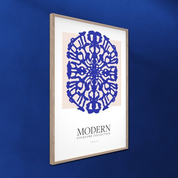 Tištěný obraz s rámem 60x90 cm Blue Folklore – Styler-image-3
