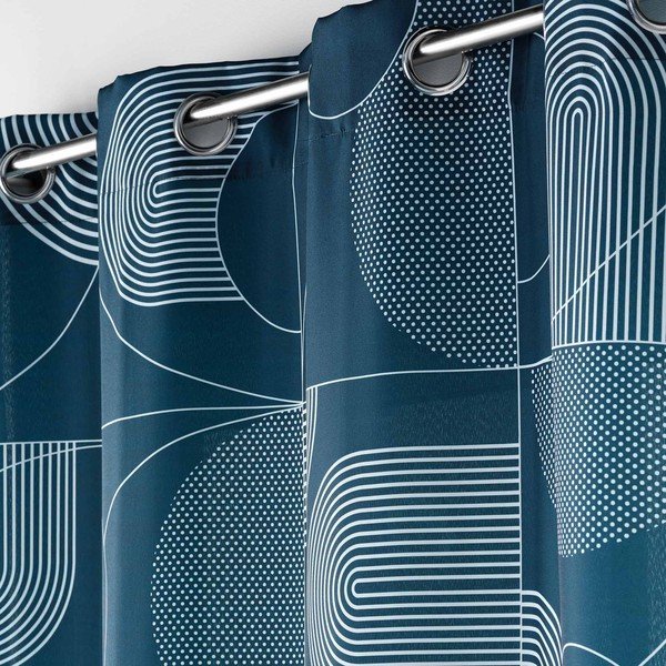 Modrý závěs 140x280 cm Esquisse – douceur d'intérieur-image-1