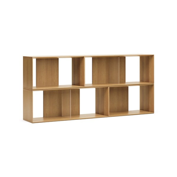 Modulární policový systém v dekoru dubu v přírodní barvě 4 ks 168x76 cm Litto – Kave Home-image-2