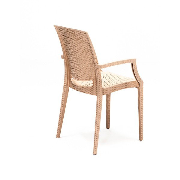 Béžový zahradní jídelní set z umělého ratanu pro 4 Rattan – Floriane Garden-image-4