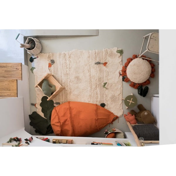 Zelený/oranžový dětský sedací vak Cathy the Carrot – Lorena Canals-image-1