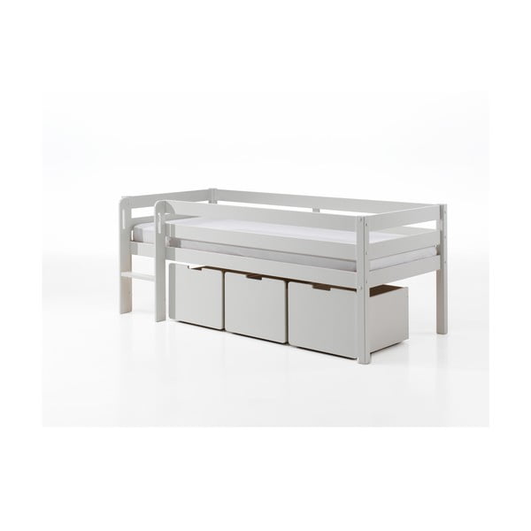 Bílá dětská vyvýšená postel Vipack Pino, 90 x 200 cm-image-3