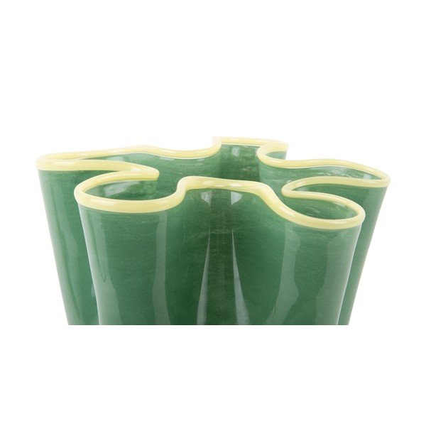 Zelená skleněná ručně vyrobená váza (výška 31,5 cm) Ruffles – PT LIVING-image-3