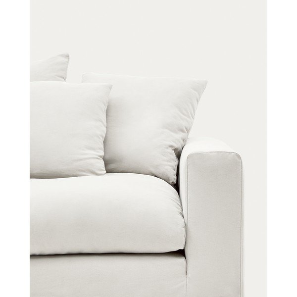 Bílý potah na pohovku 240 cm Nora – Kave Home-image-1