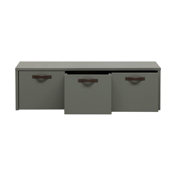 Zeleno-šedá dětská skříňka z borovicového dřeva 120x36 cm Stage – vtwonen-image-3