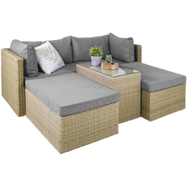 Zahradní lounge set v béžové a světle hnědé barvě Modular – Unique Furniture-image-1