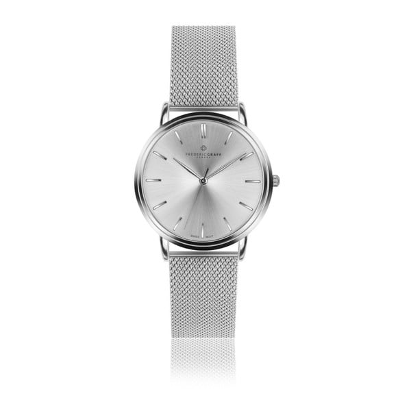 Unisex hodinky s páskem z nerezové oceli ve stříbrné barvě Frederic Graff Breithorn