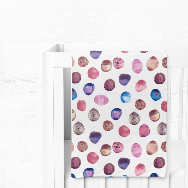 Bílá mušelínová dětská deka 75x100 cm Shells – Mijolnir-image-3