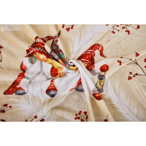 Světle hnědé povlečení na jednolůžko z mikroplyše 140x200 cm Goblin – My House-image-1