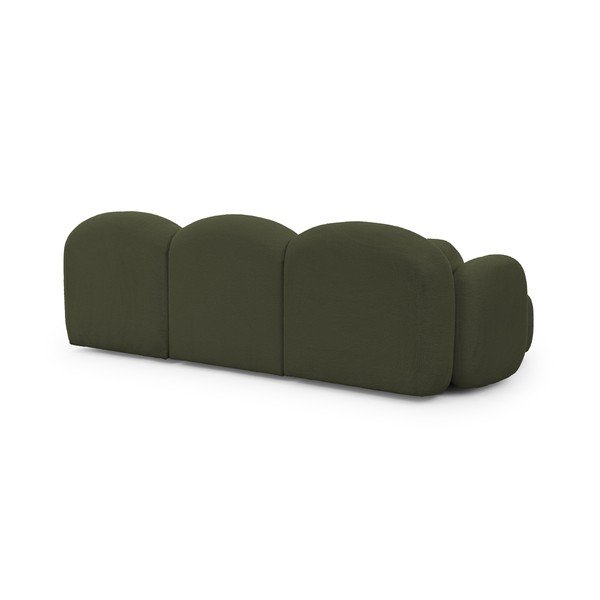 Zelená rohová pohovka z textilie bouclé (do "U") Orbit – Ropez-image-3