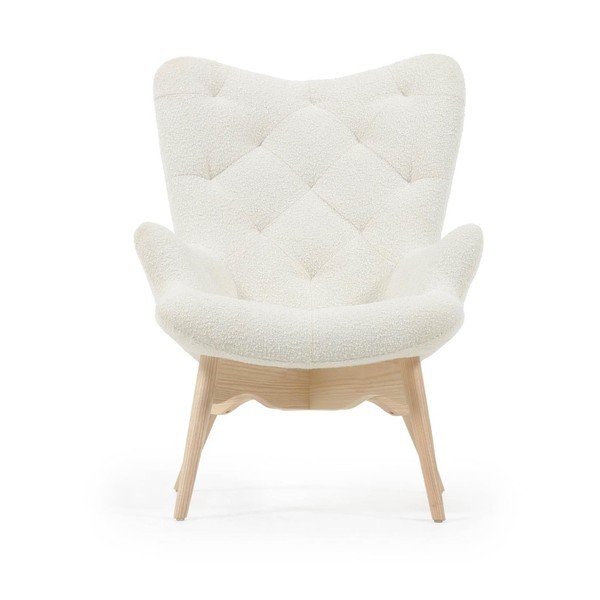 Bílé křeslo Kody - Kave Home-image-2