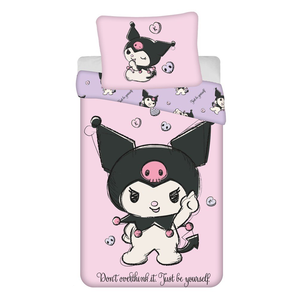 Jerry Fabrics Hello Kitty "Kuromi" dětské povlečení růžová/barevná 140x200