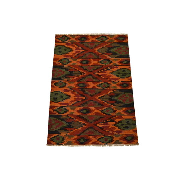 Ručně tkaný koberec Red Ethno Patterns, 140x200 cm