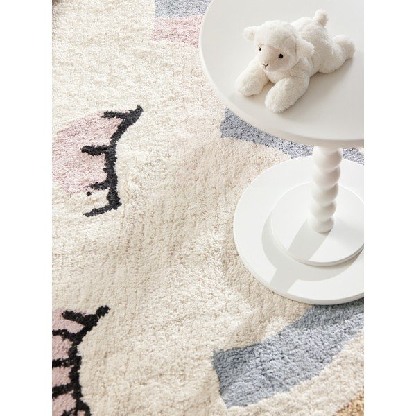 Krémový pratelný/ručně tkaný bavlněný dětský koberec 140x200 cm Snuggle Nappi – Hanse Home-image-4