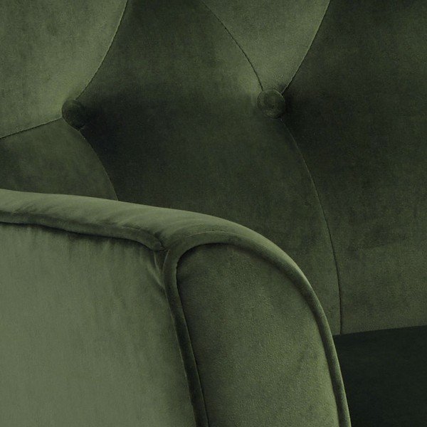 Tmavě zelené sametové křeslo Actona Bodiva-image-3