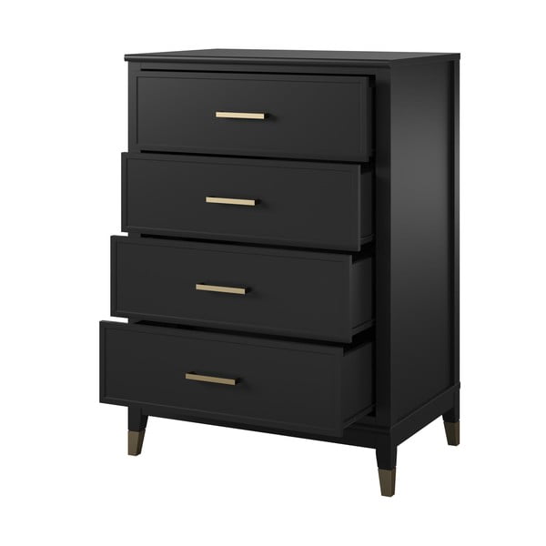 Černá komoda CosmoLiving by Cosmopolitan Westerleigh, 75 x 106 cm-image-3